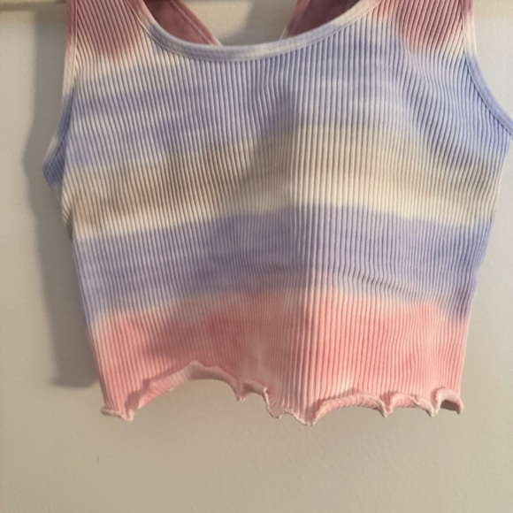 SPIRITUAL GANGSTER tie dye ribbed cropped tank sports bra - Picture 4 of 5
